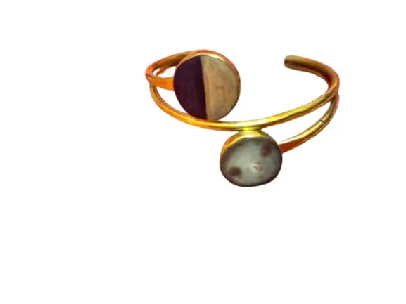 TWO-STONE CUFF RING
