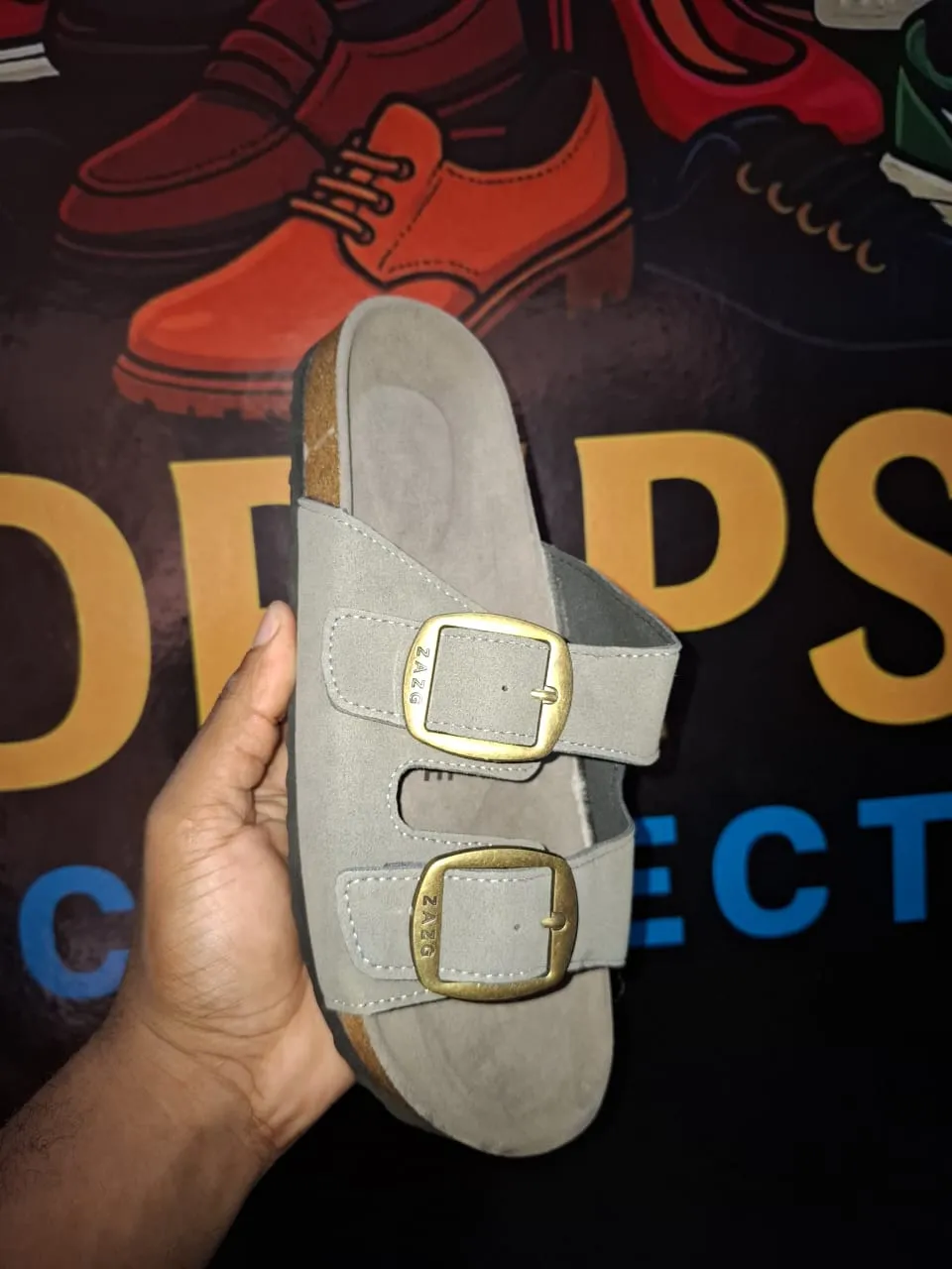 Leather Open-Style Sandals (Sizes 40 to 45)