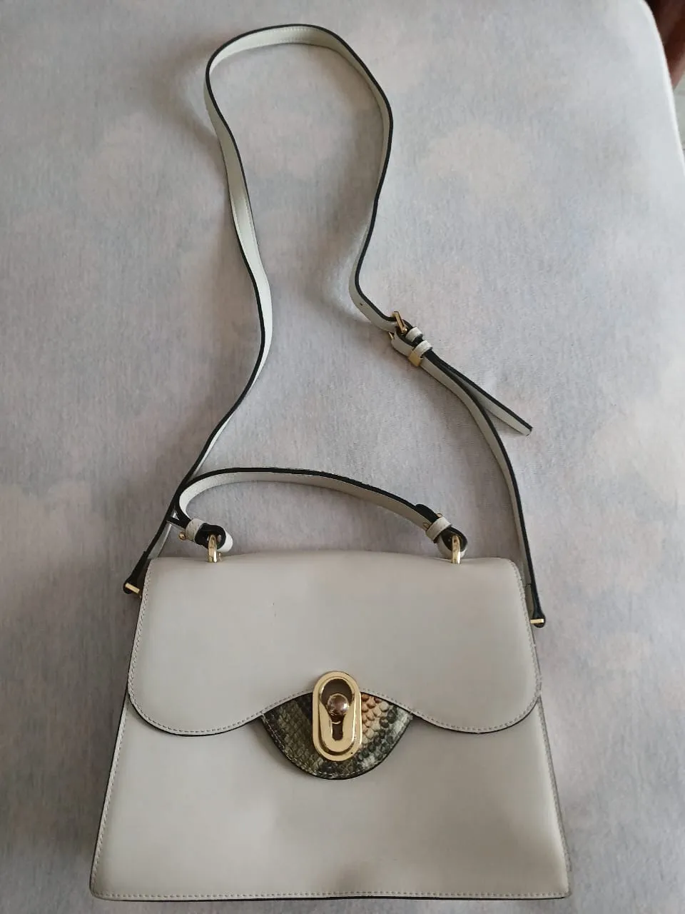 White Flap Satchel