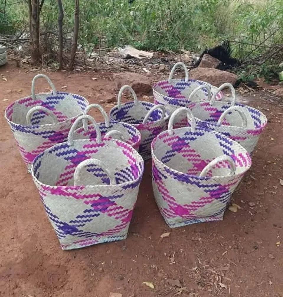 Handwoven picnic basket/ shopping basket