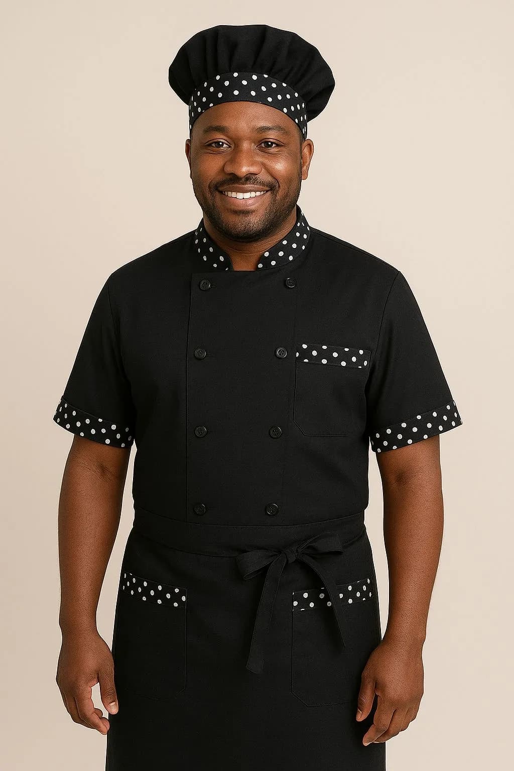 Chef uniform set with apron n hat.