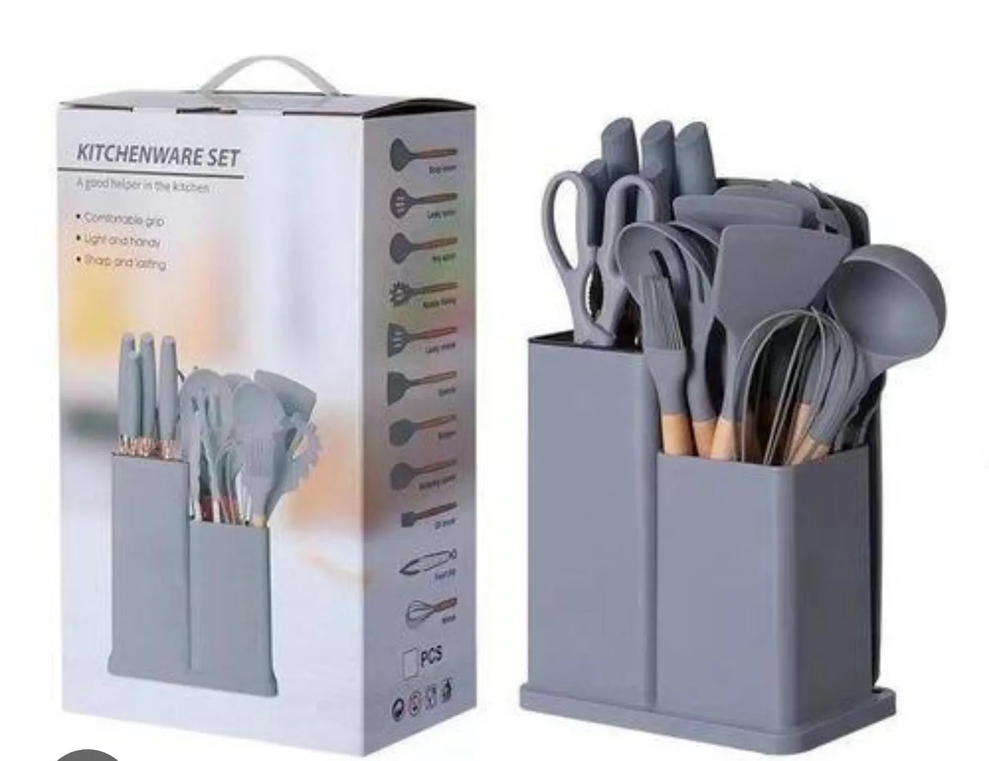 19 pcs silicone cooking set