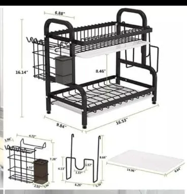 Dish rack 2 layer advanced Black
