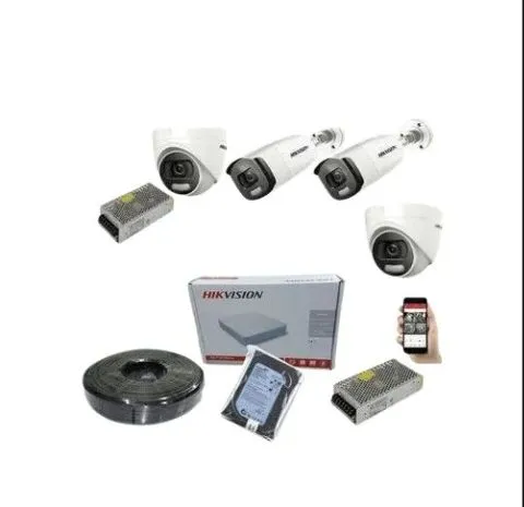 Hikvision Smart Hybrid 4 Channel CCTV Kit – Complete Surveillance with Smart Dual-Light Technology
