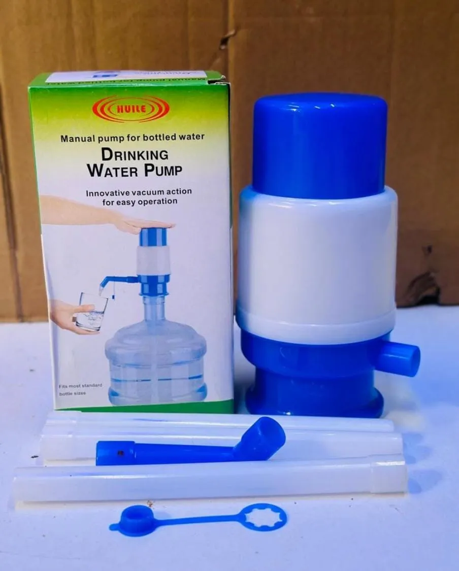 Manual hand press water pump dispenser