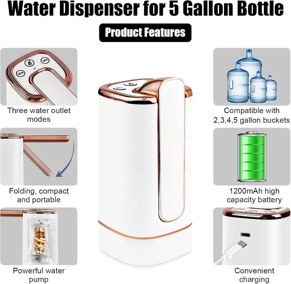 Golden automatic water pump dispenser