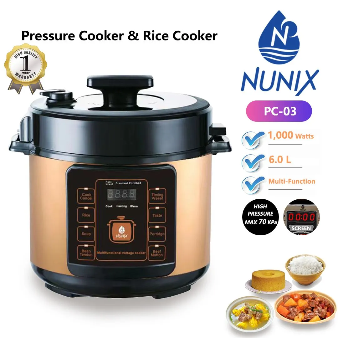 Nunix Pc-03 Pressure cooker and rice Cooker