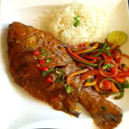 Ugali with fish