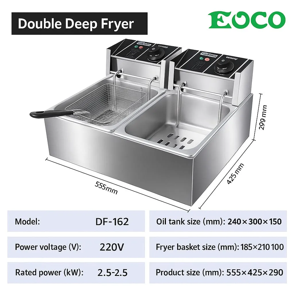 Double fryers 12 ltrs