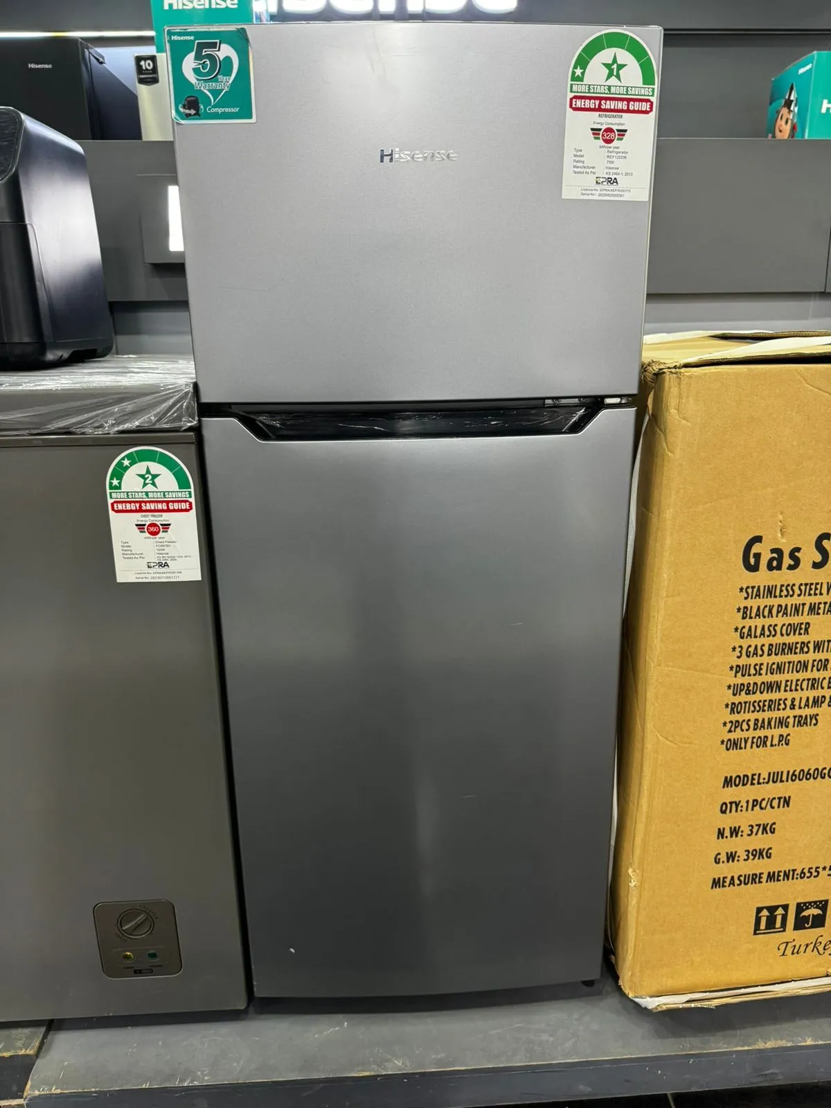 Hisense Fridge 154 Liters Frost Silver Two Door