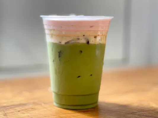 Strawberry cloud matcha latte