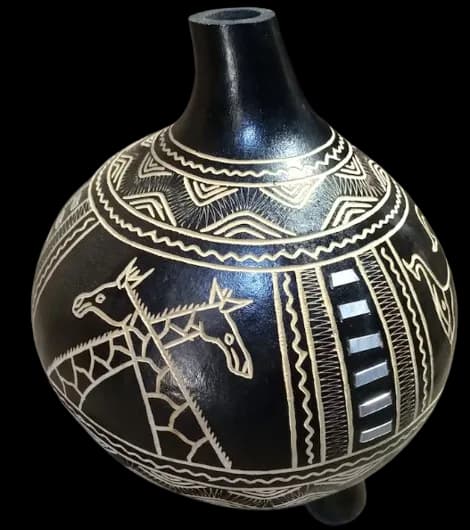 Ornately Adorned Calabash
