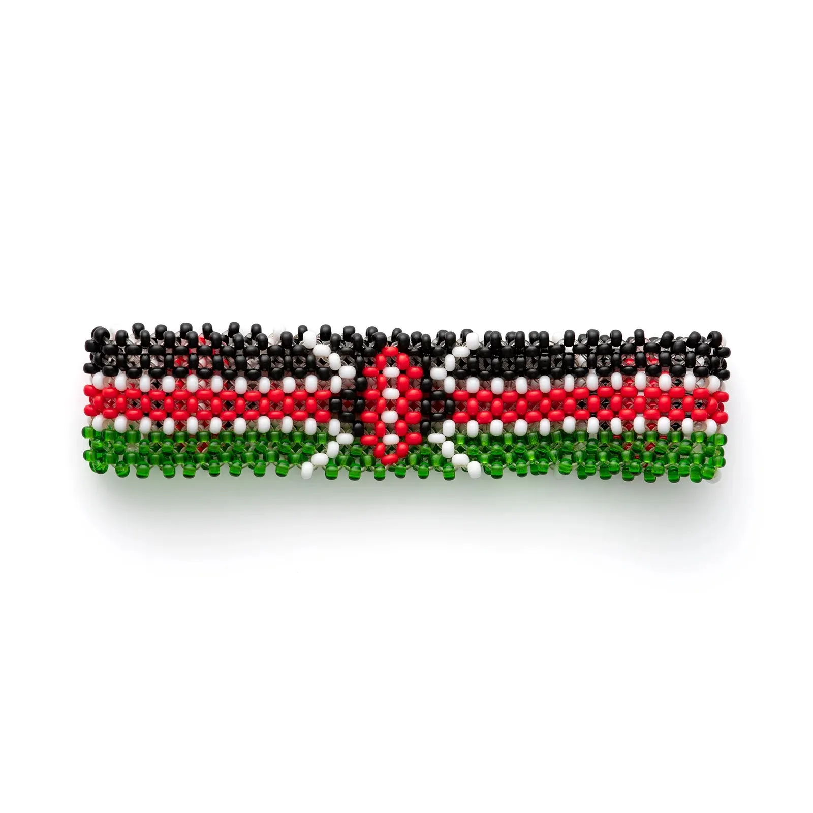 Kenyan flag hand made beaded bracelet