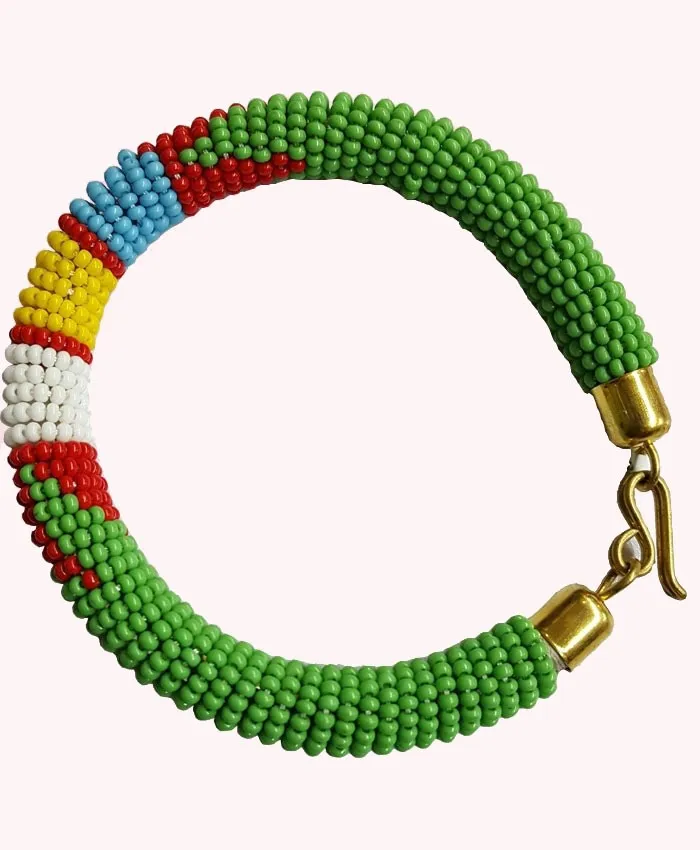 Maasai Bead Bangle with Clasp