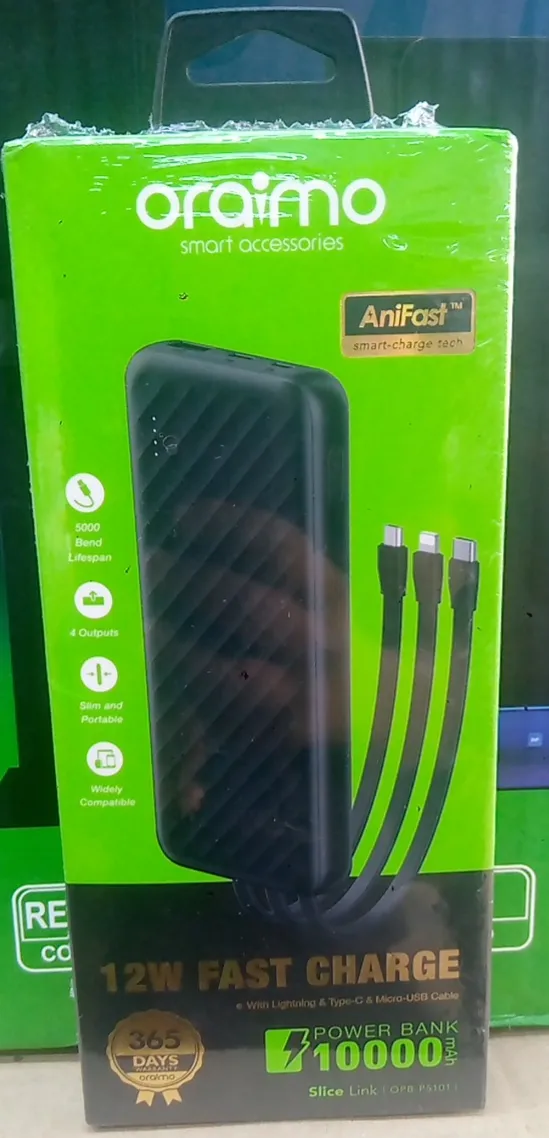 Oraimo slice link power bank 10000amp