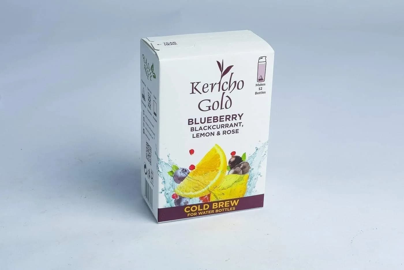 Kericho Gold Cold Brew – Blueberry, BlackCurrant, Lemon & Rose (12 Bags – Pyramid)