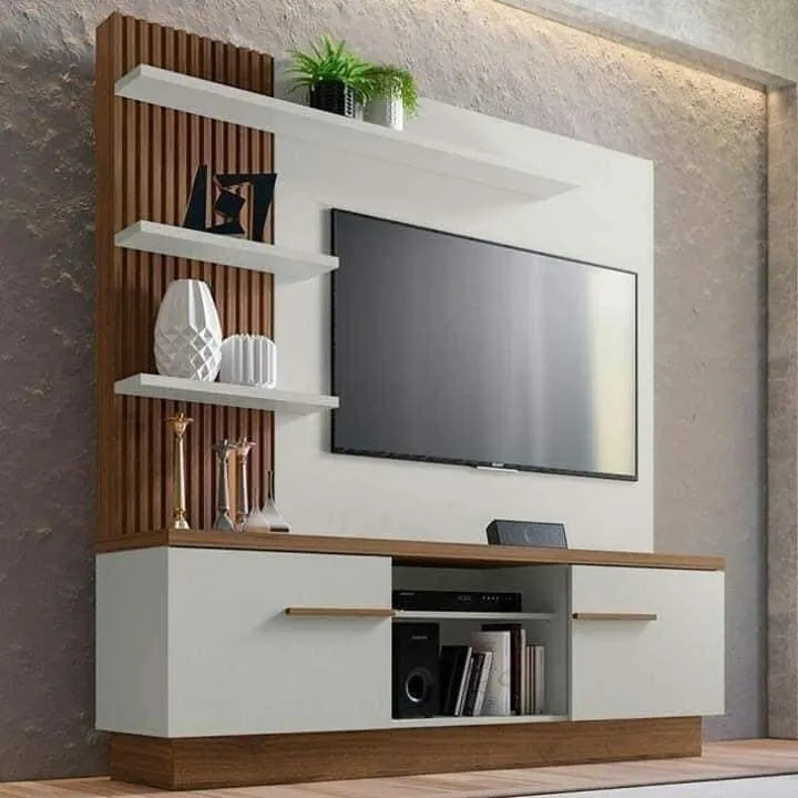 Contemporary Shelved Wall Unit