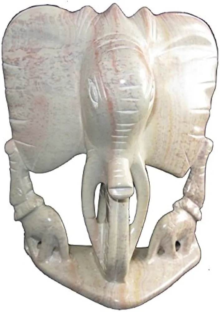 Elephant Family Stone Sculpture