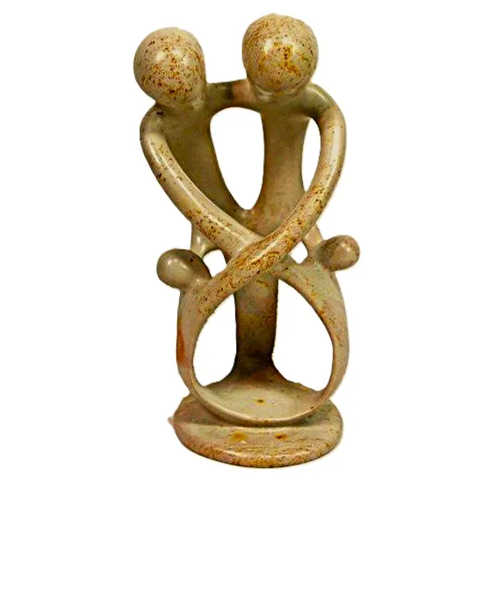 Family of Four Soapstone Sculpture