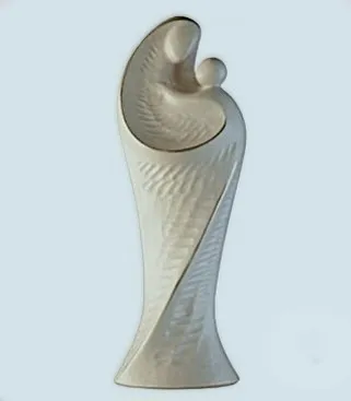 Mini Mother & Child Sculpture – Natural Stone Finish