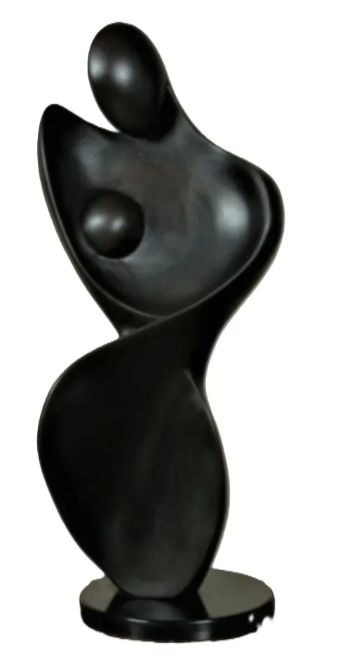 Mother & Child Sculpture – Winter Black Finish