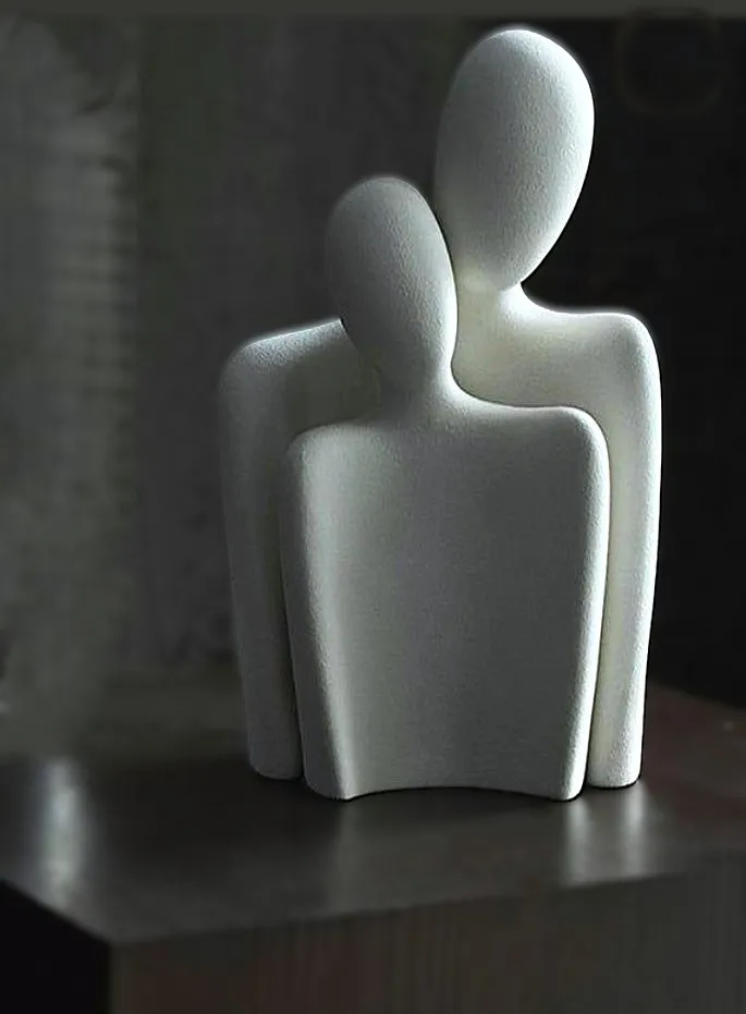 Abstract Young Couple Sculpture