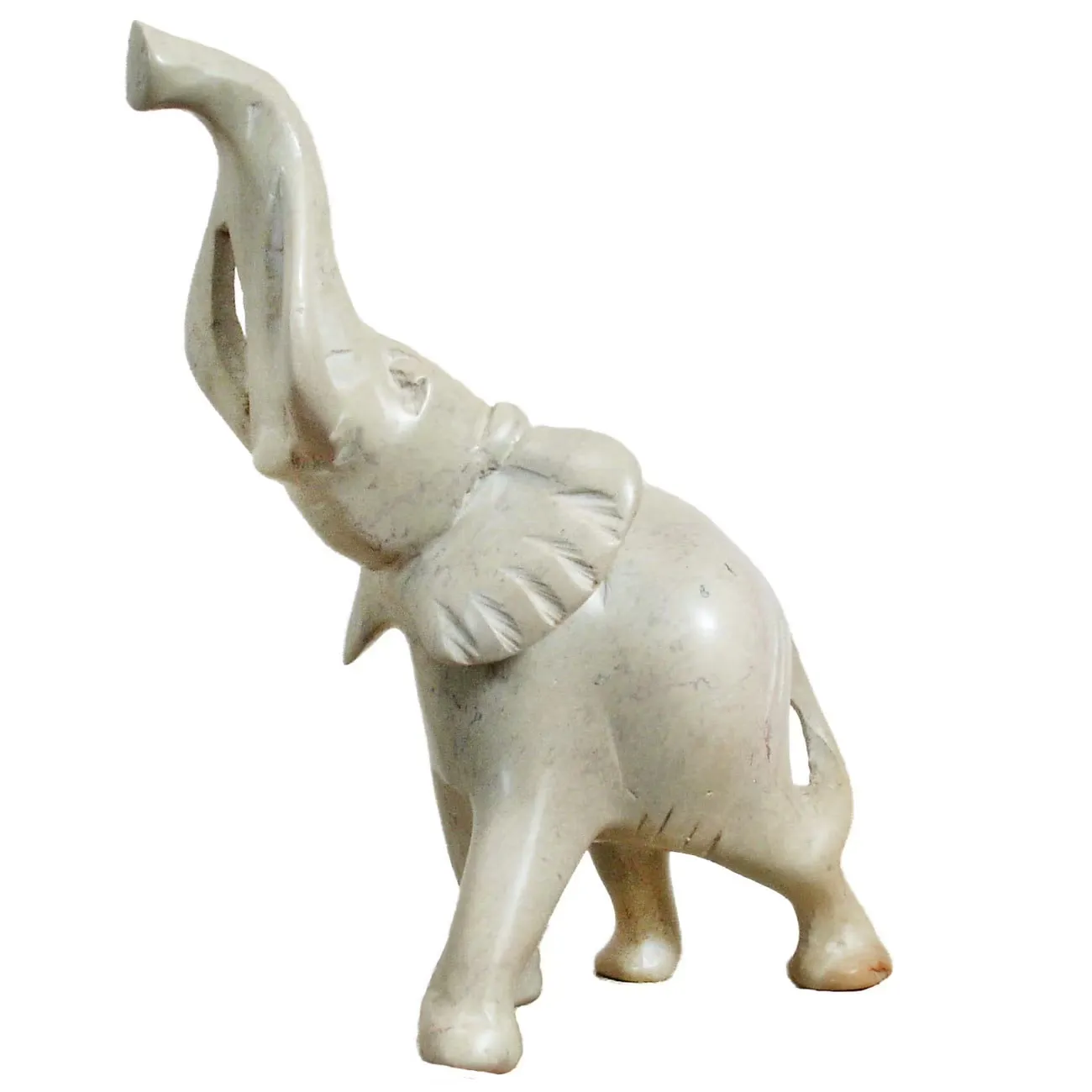 Hand-Carved Soapstone Elephant Figurine – Decorative Art