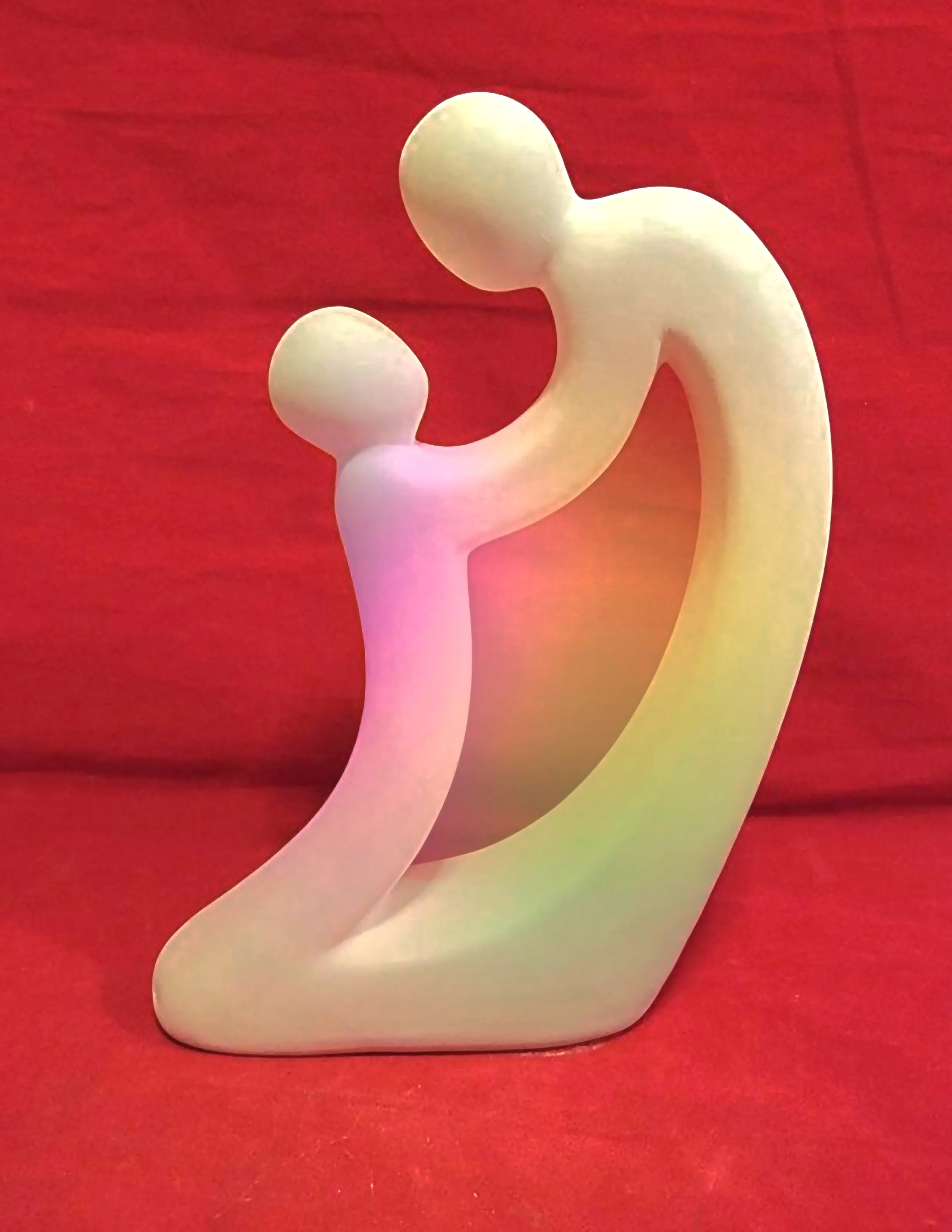 Abstract Mother & Child Soapstone Sculpture