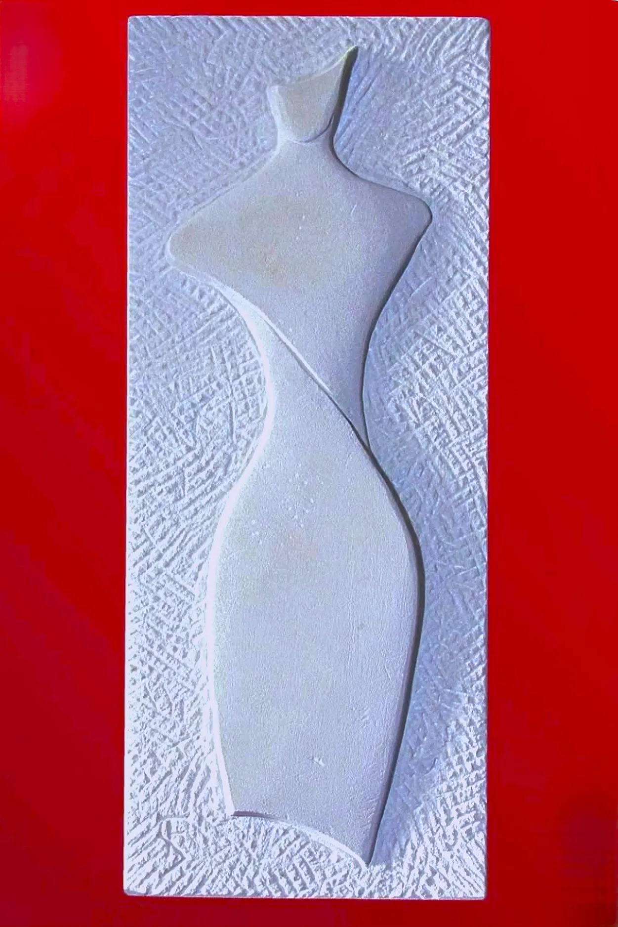 Abstract Woman Wall Art – Soapstone Relief Panel