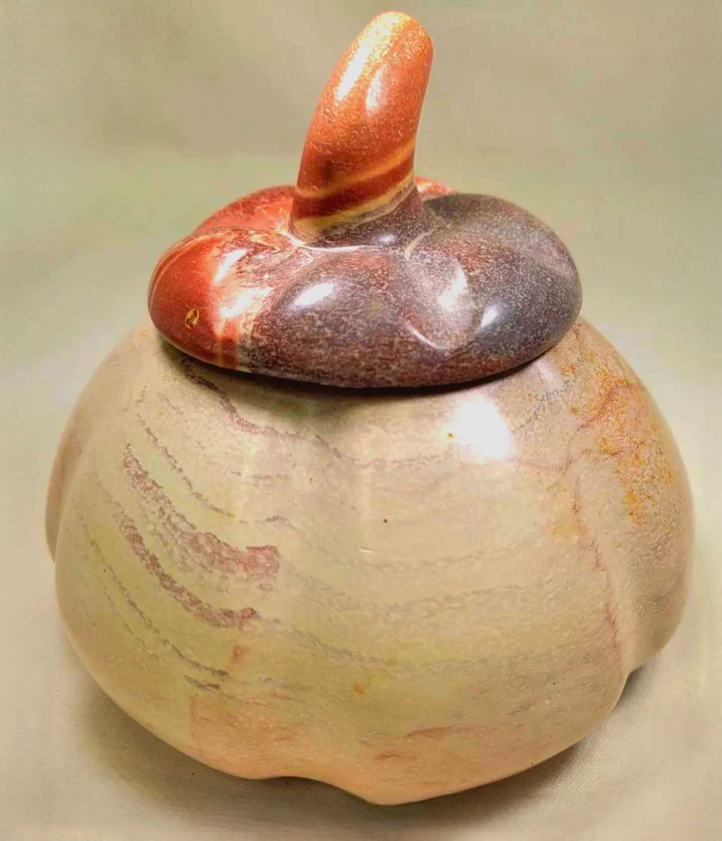 Handcrafted Soapstone Sugar Dish with Lid – Natural Stone Finish